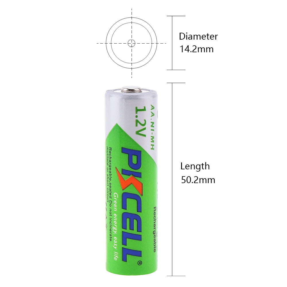 Wicksonline™ 8PCS 2200mAh AA Rechargeable Battery 1.2V NIMH 2A AA Pre-charged LSD Batteries and 2PC Battery box