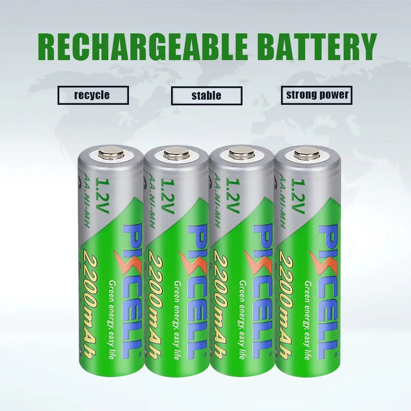 Wicksonline™ 8PCS 2200mAh AA Rechargeable Battery 1.2V NIMH 2A AA Pre-charged LSD Batteries and 2PC Battery box