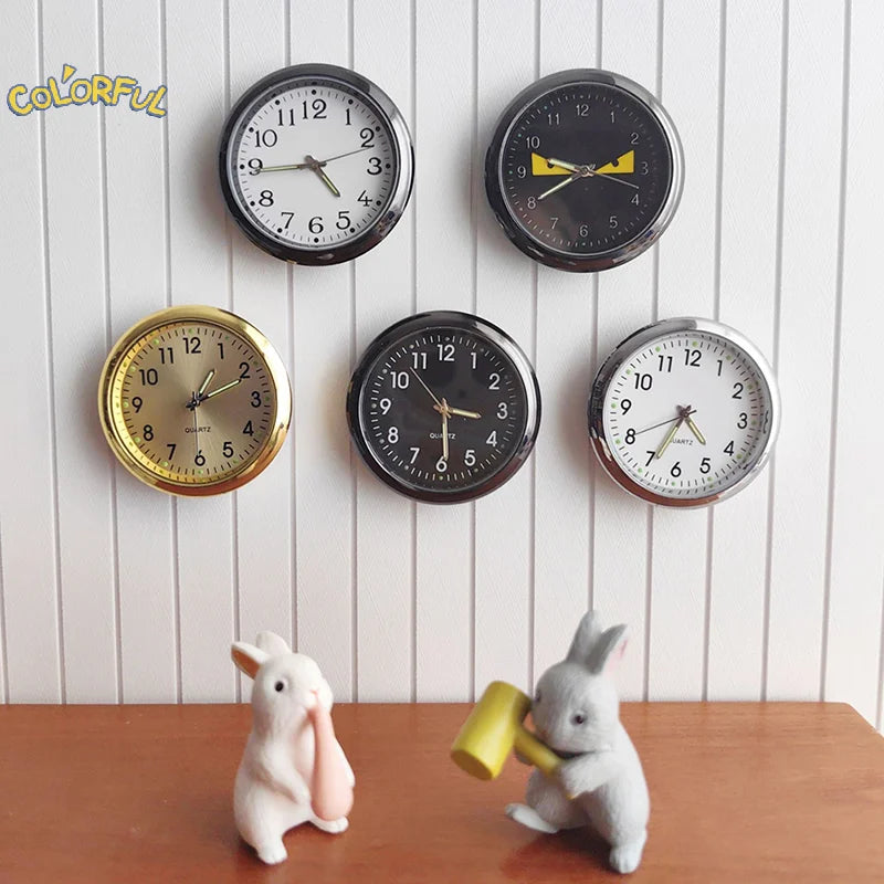 Wicksonline™ For Scene Shooting Props Miniature Wall Clock Play Doll Houses Home Decor Accessories Movable Electronic Clock